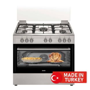 طباخ غاز 5 شعلة ستانلس ستيل 90 × 60 سم من Tecna