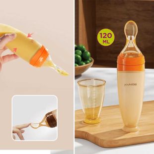120 ml Silicone Squeeze Food Spoon for Babies