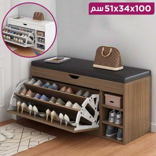 رف تنظيم أحذية مع مقعد فاخر