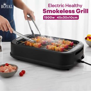1500W Electric Healthy Smokeless Grill by Royal