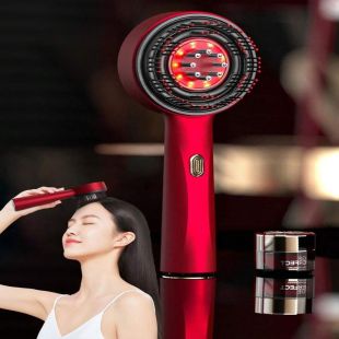 Electric Scalp Massager Hair Growth Brush with Red Light