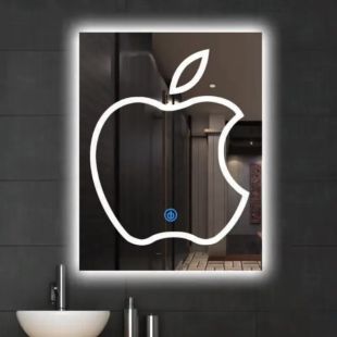 مرآة LED بتصميم Apple مع مفتاح لمس 60 × 80 سم