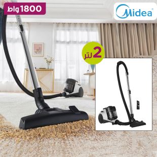 مكنسة كهربائية قوة 1800 واط سعة 2 لتر دون كيس أتربة من Midea