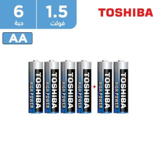 بطارية AA عالية الطاقة 1.5 فولت 6 قطع من Toshiba