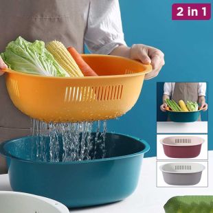 2 in1 Kitchen Drain Basket Set
