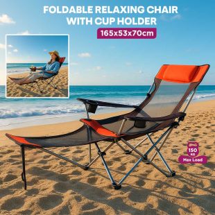 Foldable Relaxing Chair with Cup Holder