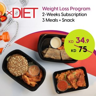2-Weeks Diet Package With 3 main Meals+ 1 Snack Daily Delivered to your Home at Xdiet