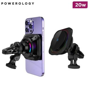 Powerology Qi2 15W MagSafe Fast Charger with 20W Car Charger