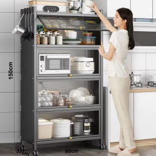 Kitchen Cabinet with Wheels 150×37×80cm