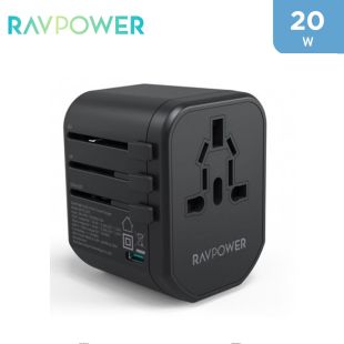 20W PD PIONEER 3-Port Travel Charger by RAVPower - New Product / Open Box