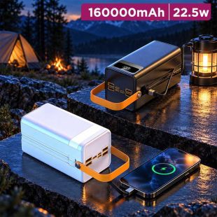Power Bank 160000mAh with Built-in Cables 22.5W