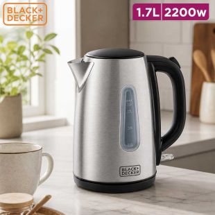 Black+Decker 2200W Stainless Steel Kettle 1.7L
