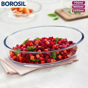 Borosil Oval Borosilicate Glass Dish
