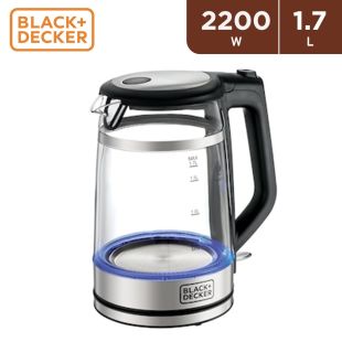 2200W Glass Double Wall Kettle 1.7L by Black+Decker