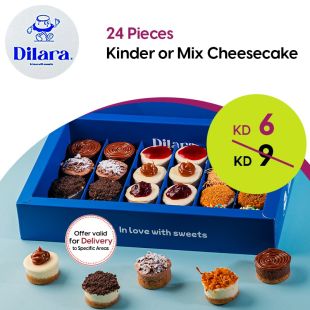 24 Kinder or Mix Cheesecakes from Dilara
