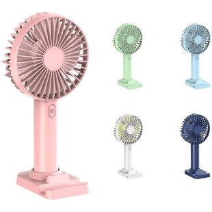 2 in 1 Portable Small Fan with Phone Holder 3 Speeds