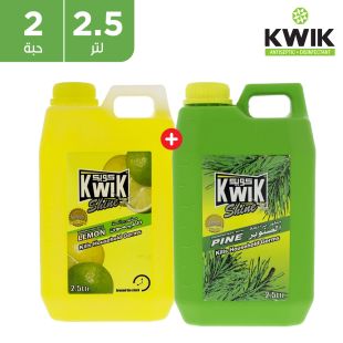 مطهر برائحة الصنوبر 2.5 لتر + مطهر 2.5 لتر من Kwik