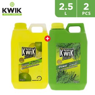 2.5L Disinfectant Pine + 2.5L Disinfectant Assorted by Kwik