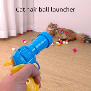 Pet Play Ball Launcher Gun with 30 Mixed-Color Balls