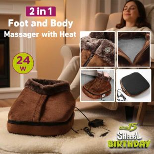 2 in 1 Foot and Body Massager with Heat 24W