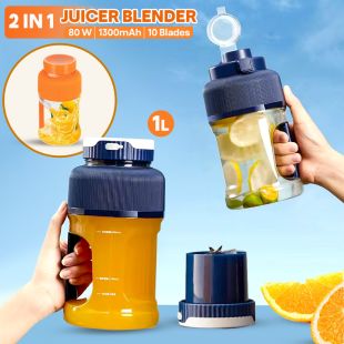 2 in 1 Rechargeable Portable 80W Juicer Blender with 1L Bottle by RAF