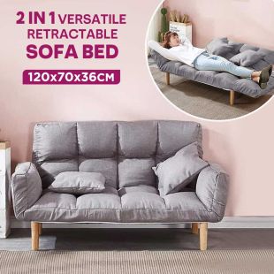 2 in 1 Versatile Retractable Sofa Bed 120 x 70 x 36 cm