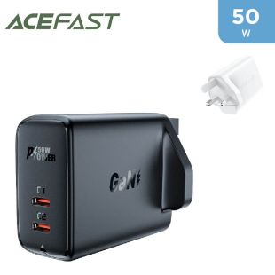 2 Ports Type-C GaN Wall Charger 50W by Acefast