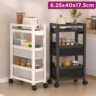 3 Tier Storage Cart 62.5 × 40 × 17.5 cm