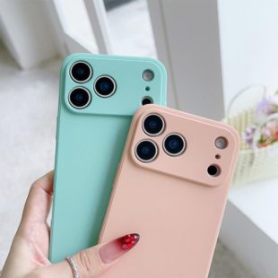 غطاء حماية آيفون مقاوم للسقوط من السيليكون مع حماية شاملة للعدسة