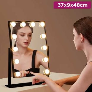 360 Degree Rotation LED Makeup Mirror with Smart Touch Control