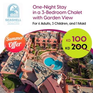 Enjoy 1 Night Stay in 3-Bedrooms Chalet (Garden View ) at Seashell Julaia Hotel & Resort
