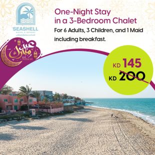Enjoy 1 Night Stay in 3-Bedrooms Chalet at Seashell Julaia Hotel & Resort