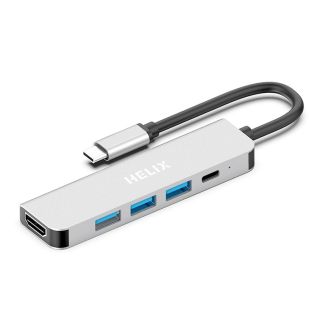 موزع USB-C متعدد المنافذ 5 في 1 مع HDMI 4K وشحن 87 واط من HELIX