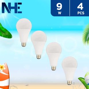 4-Pack 9W LED Bulb Light by NHE