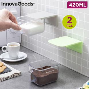 420ml Removable Adhesive Kitchen Containers 2 Pcs By Innovagoods