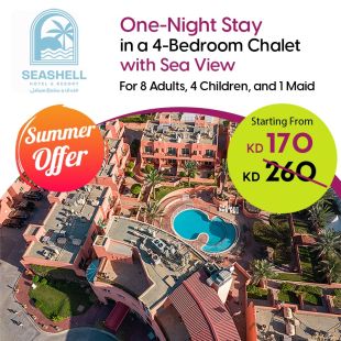 Get 1 Night Stay in 4-Bedrooms Chalet (Sea View) at Seashell Julaia Hotel & Resort