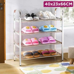 4 Layer Metal Shoe Rack 40×23ْ×66 cm