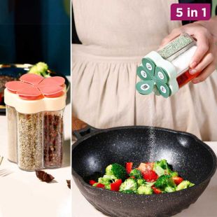 5-in-1 Compartment Seasoning Storage Box