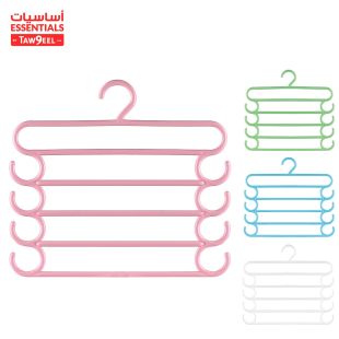 شماعات بلاستيكية من 5 مستويات من Taw9eel Essentials