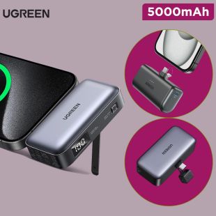 UGREEN 5000mAh Power Bank with Built-in USB-C Connector