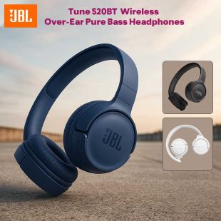 JBL Tune 520BT Wireless Over-Ear Pure Bass Headphones