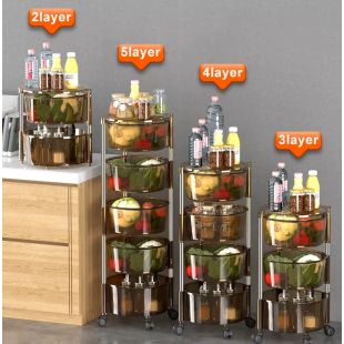 Round Layered Shelf Storage Rack