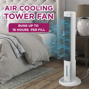 Tower Evaporative Cooler Humidifier Fan 80W with LED Night Light by Arctic Air