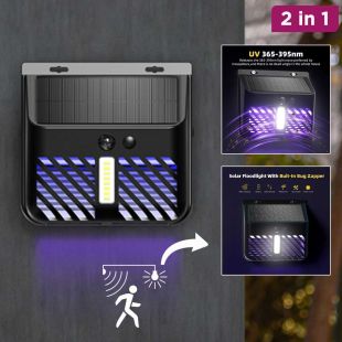 2-in-1 Motion Activated LED Wall Lamp with Bug Zapper