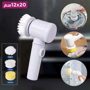 فرشاة تنظيف كهربائية محمولة متعددة الوظائف 3 في 1 برؤوس متعددة الأغراض