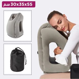 وسادة قابلة للنفخ محمولة لدعم الرقبة والرأس للسفر