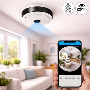 Smart Panoramic WiFi Security Camera with Motion Detection
