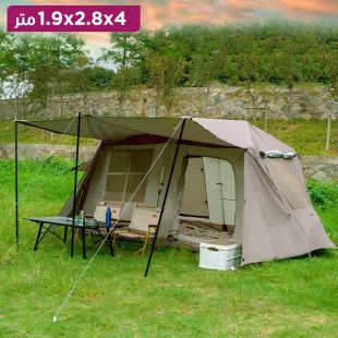 خيمة تخييم Chanodug Spacious QuickOpen المحمولة المقاومة للماء 6-8 أشخاص 