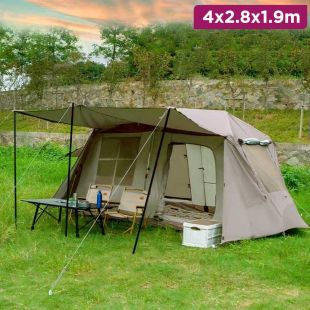 Chanodug Spacious Portable Waterproof QuickOpen Camping Tent for 6-8 People