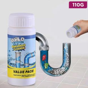 Drain Sink Blockage and Pipe Cleaning Solvent Powder 110 Gram